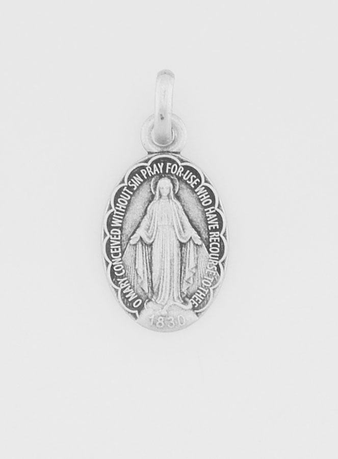 Médaille Miraculeuse Festonnée en Argent - 13mm (pic 1)