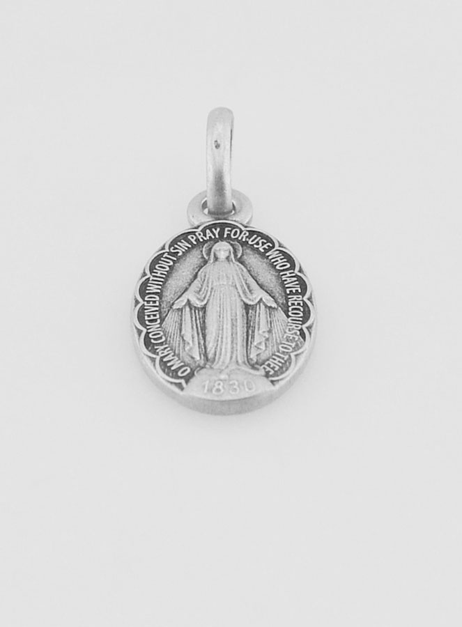 Médaille Miraculeuse Festonnée en Argent - 13mm (pic 2)