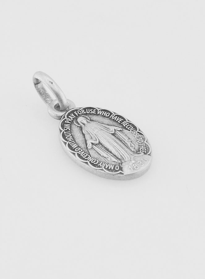 Médaille Miraculeuse Festonnée en Argent - 13mm (pic 3)