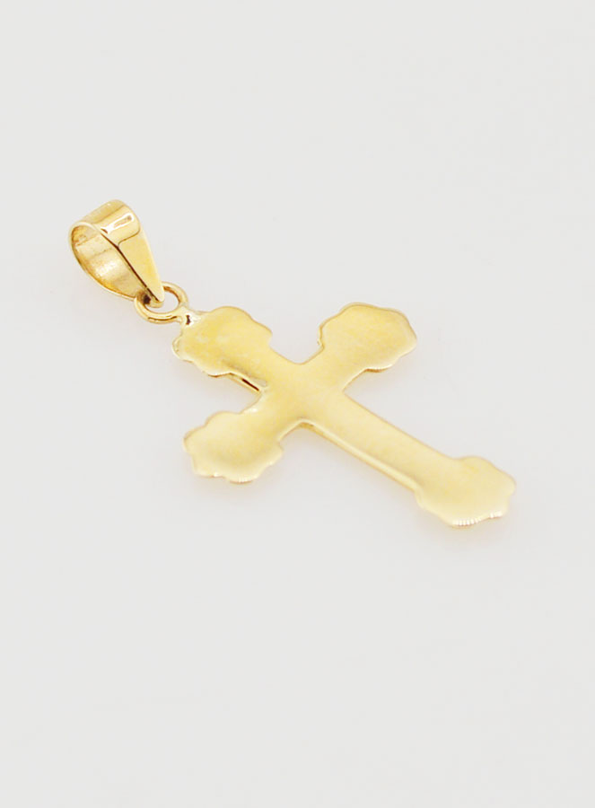 Pendentif Croix Baroque 20mm - Or 9K (pic 3)
