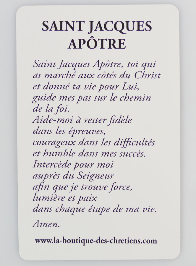 Carte de Prière à Saint Jacques Apôtre (pic 2)