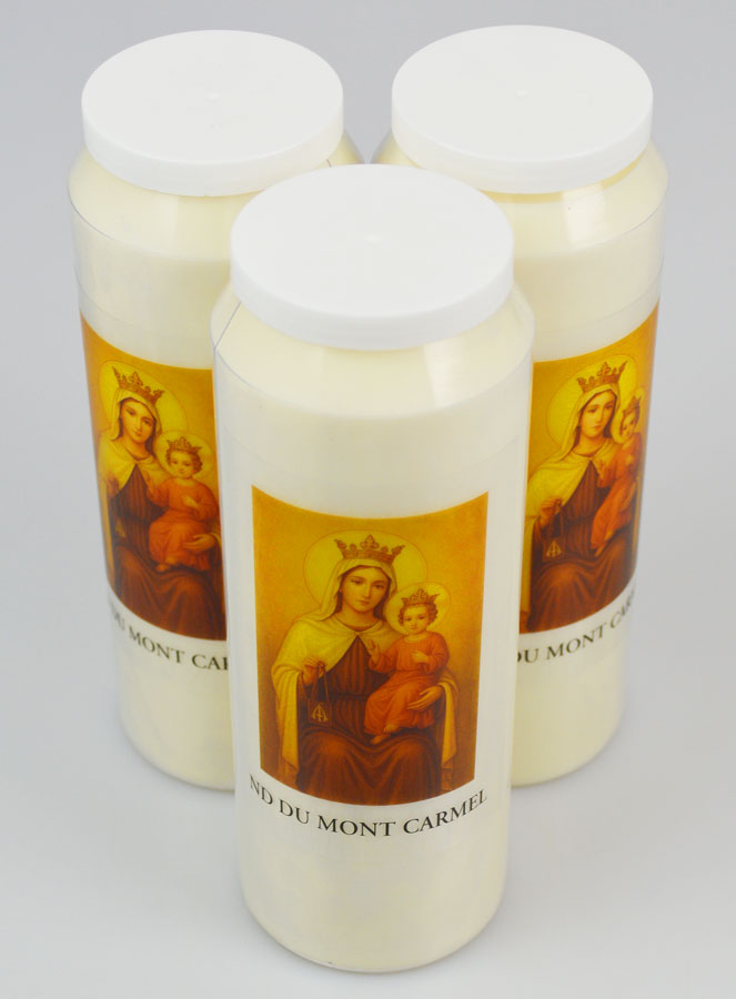 Lot de 3 Bougies de Neuvaine Notre Dame du Mont Carmel (pic 2)