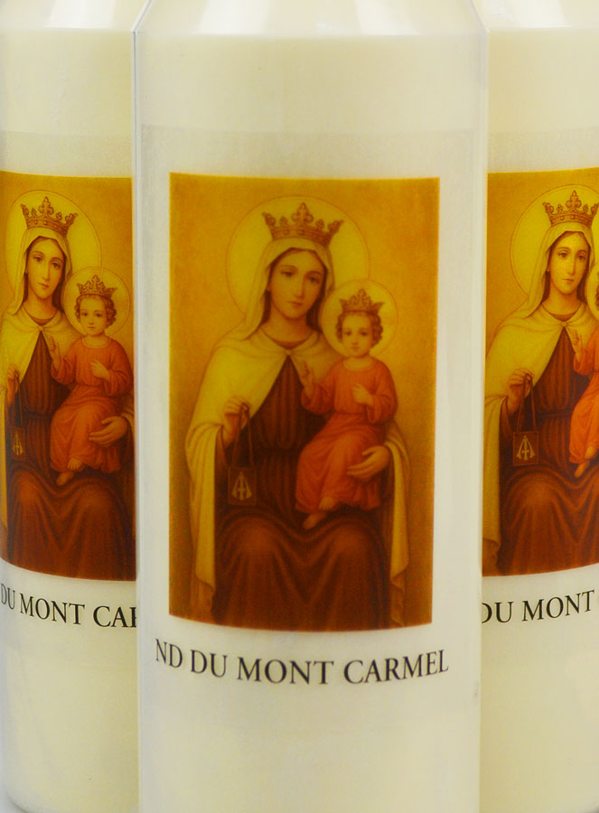 Lot de 3 Bougies de Neuvaine Notre Dame du Mont Carmel (pic 3)