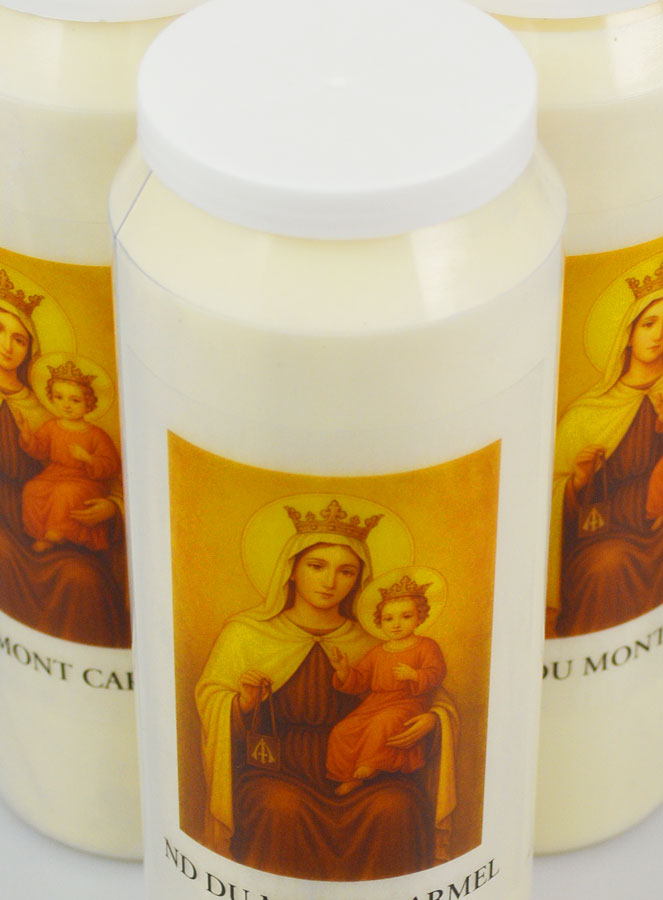 Lot de 3 Bougies de Neuvaine Notre Dame du Mont Carmel (pic 4)