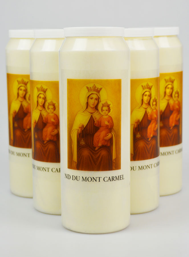 Lot de 6 Bougies de Neuvaine Notre Dame du Mont Carmel (pic 1)