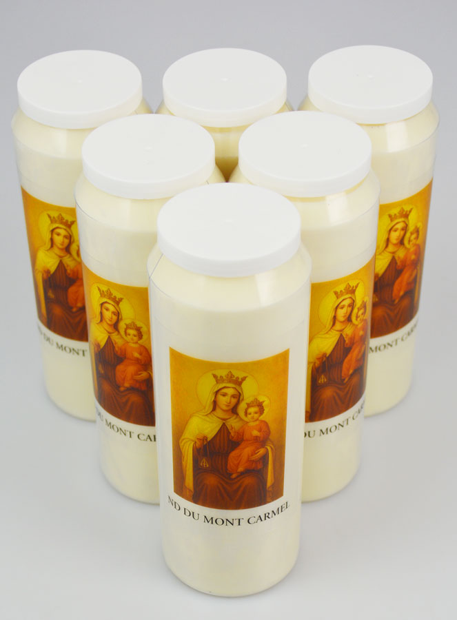 Lot de 6 Bougies de Neuvaine Notre Dame du Mont Carmel (pic 2)