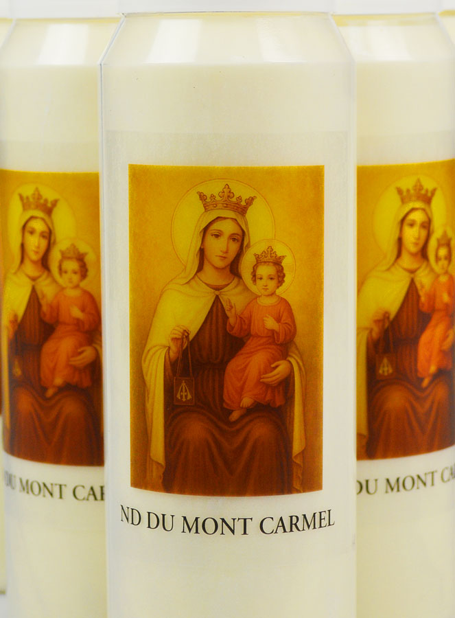 Lot de 6 Bougies de Neuvaine Notre Dame du Mont Carmel (pic 3)