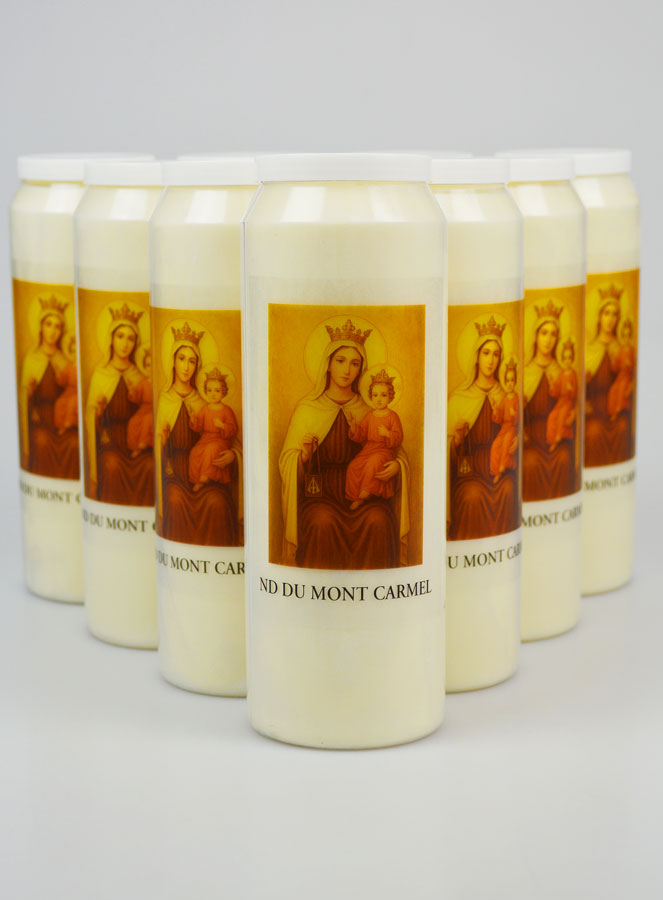 Lot de 10 Bougies de Neuvaine ND du Mont Carmel (pic 1)