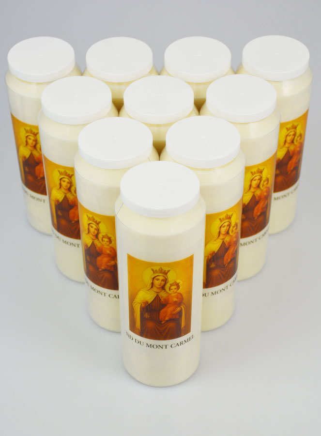 Lot de 10 Bougies de Neuvaine ND du Mont Carmel (pic 2)