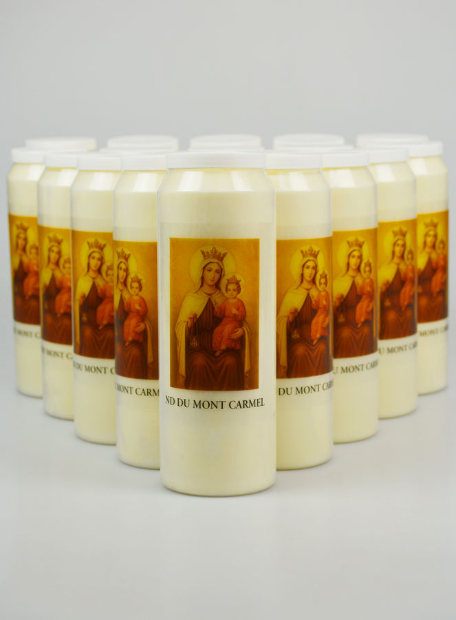 Lot de 20 Bougies de Neuvaine Notre Dame du Mont Carmel (pic 1)