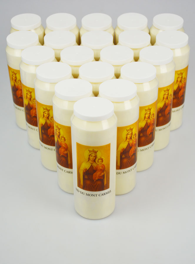 Lot de 20 Bougies de Neuvaine Notre Dame du Mont Carmel (pic 2)