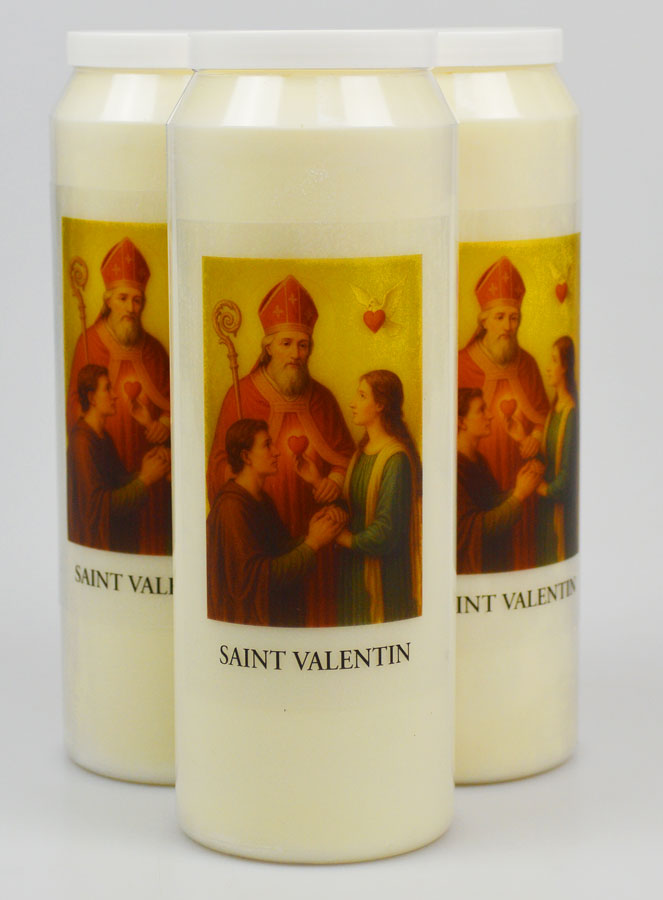 Lot de 3 Bougies de Neuvaine à Saint Valentin (pic 1)