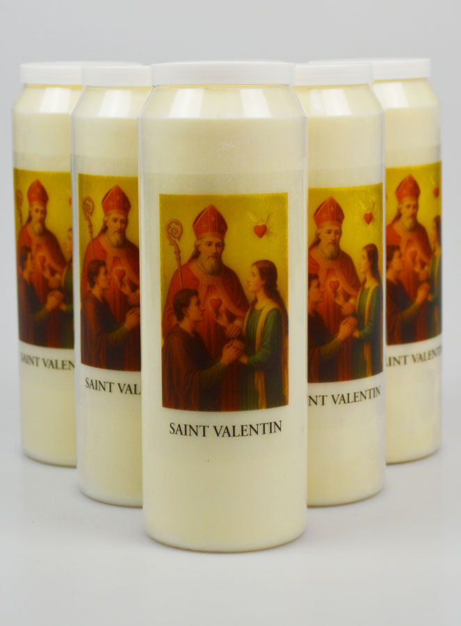 Lot de 6 Bougies de Neuvaine à Saint Valentin (pic 1)