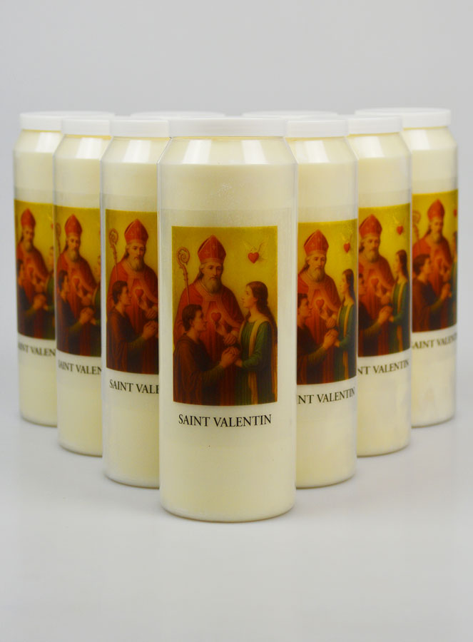 Lot de 10 Bougies de Neuvaine à Saint Valentin (pic 1)