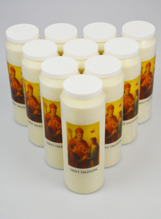 Lot de 10 Bougies de Neuvaine à Saint Valentin (pic 2)