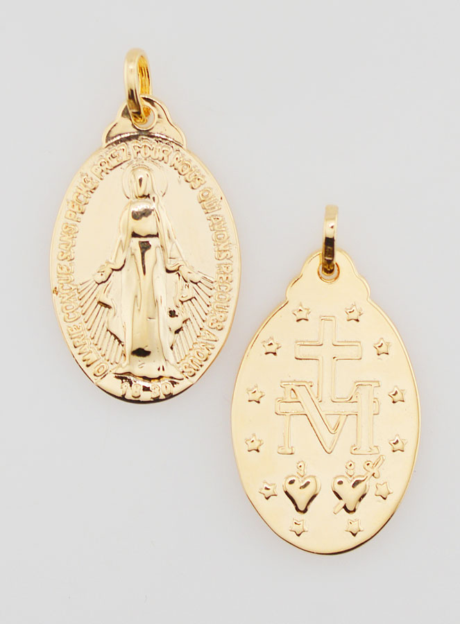 Médaille Miraculeuse en Plaqué Or - 25mm (pic 1)
