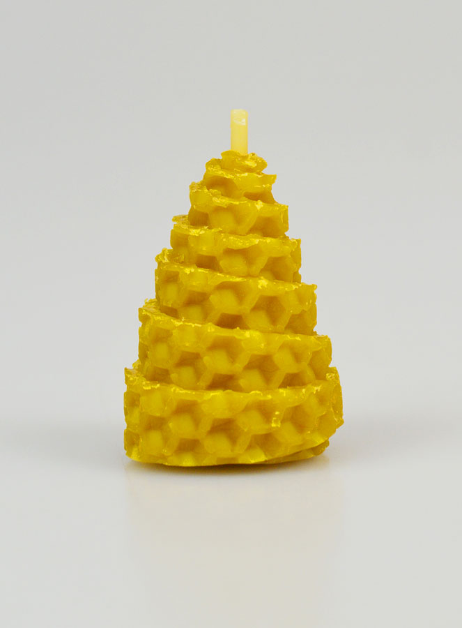 Bougie Cône Cire d'Abeille 100% Naturelle - 5cm (pic 1)