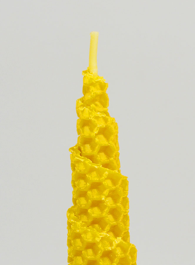 Bougie Cône Cire d'Abeille 100% Naturelle - 15cm (pic 3)