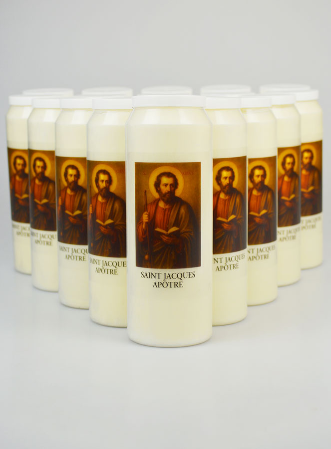 Lot de 20  Bougies de Neuvaine à St Jacques Apôtre (pic 1)