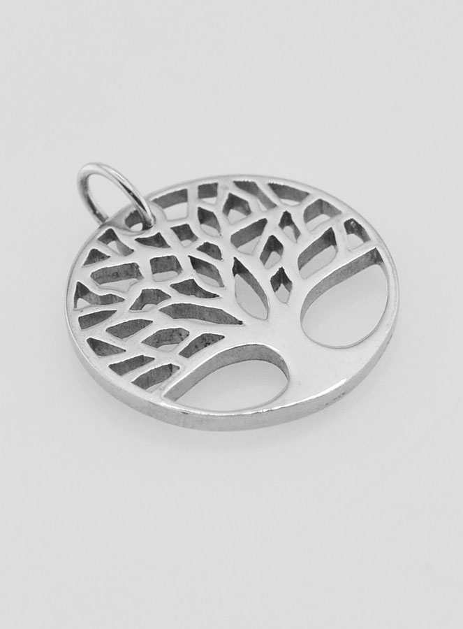 Médaille Arbre de Vie Ajourée en Inox - 18mm (pic 3)