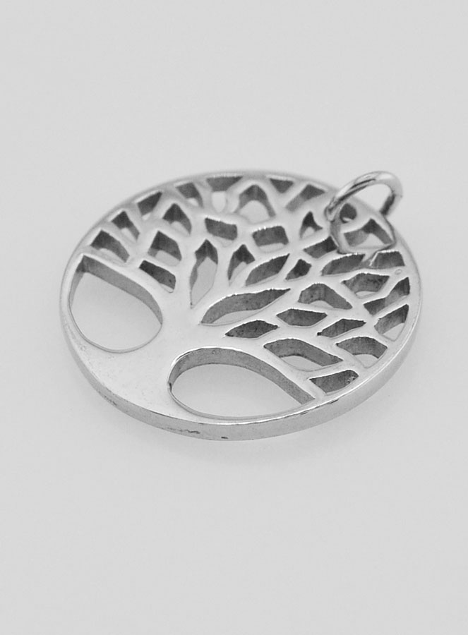 Médaille Arbre de Vie Ajourée en Inox - 18mm (pic 4)