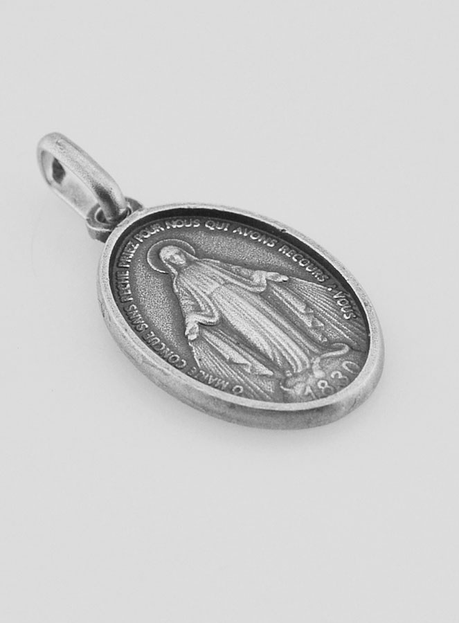 Médaille Miraculeuse de la Rue du Bac en Argent - 18mm (pic 3)