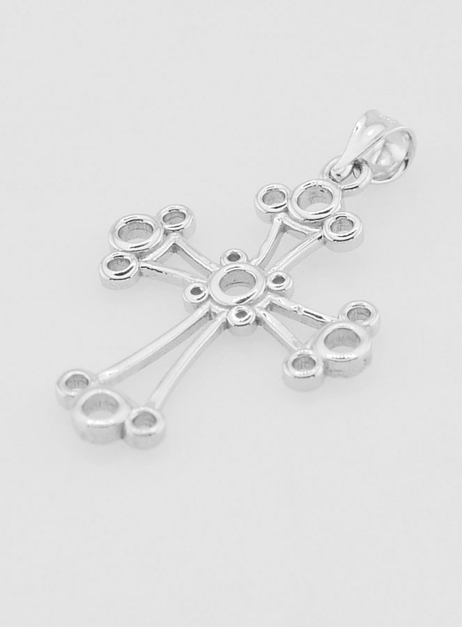 Pendentif Croix Chaldéenne en Argent - 22mm (pic 4)