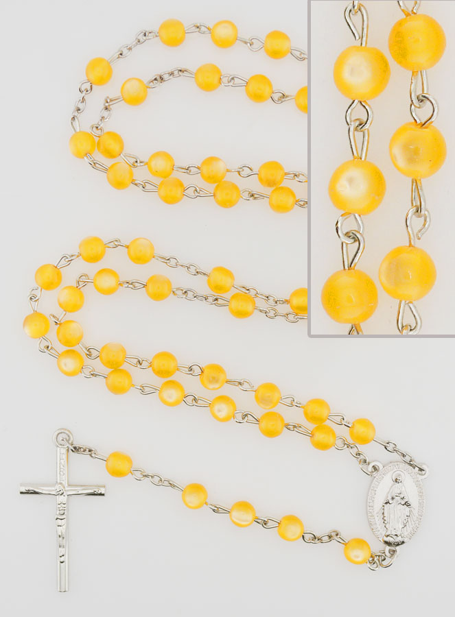 Chapelet Médaille Miraculeuse - Ambre (pic 1)