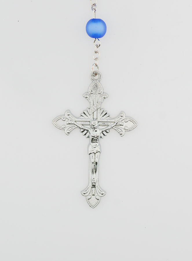 Chapelet en Perles Bleues & Médaille Miraculeuse (pic 3)