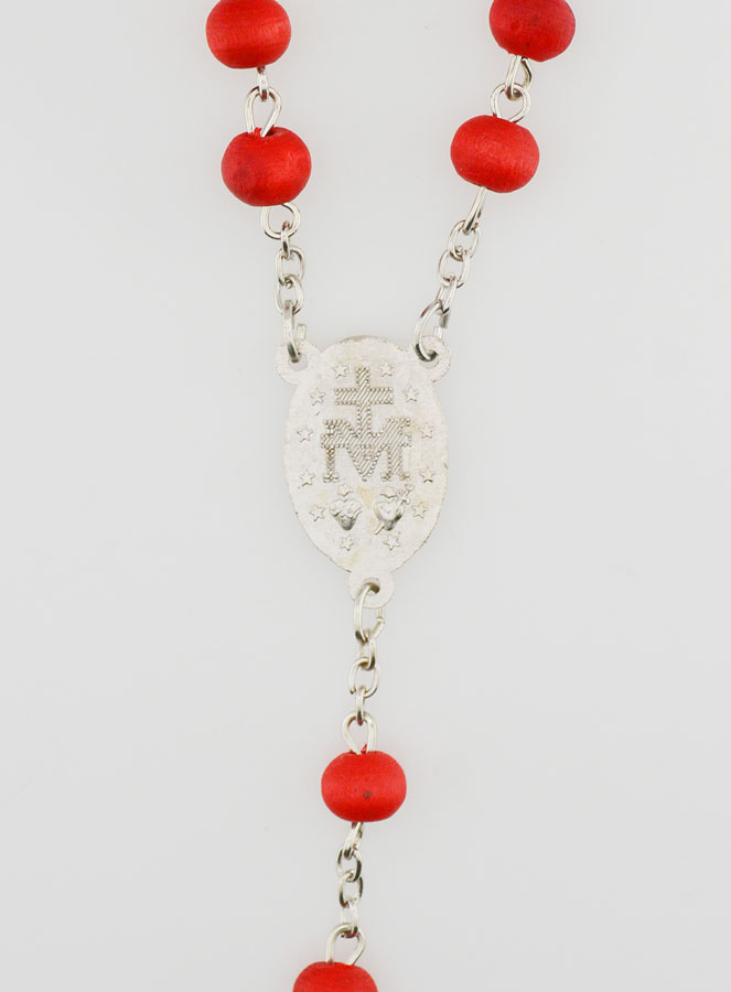 Chapelet Médaille Vierge Miraculeuse en Bois de Rose (pic 4)