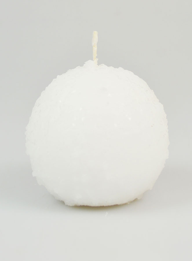 Bougie de Noël Boule de Neige - 8cm (pic 1)