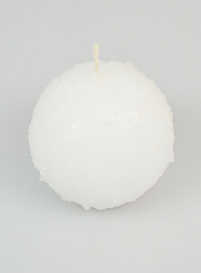 Bougie de Noël Boule de Neige - 8cm (pic 2)