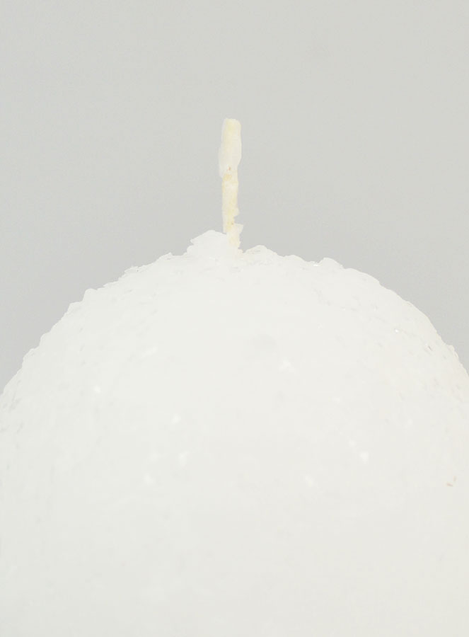 Bougie de Noël Boule de Neige - 8cm (pic 3)