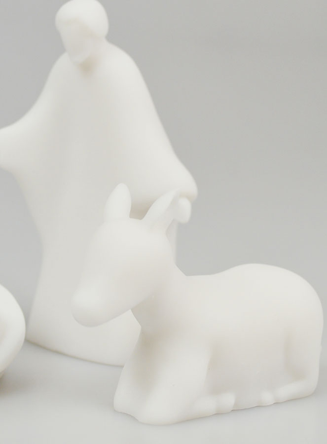 Crèche de Noël en Albâtre - 5 Pièces (pic 4)