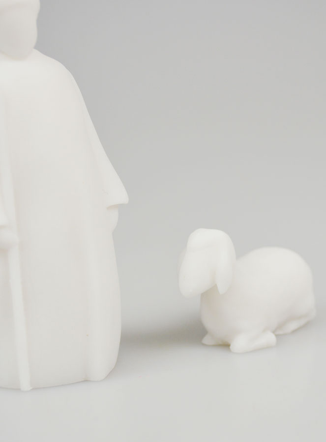 Crèche de Noël en Albâtre Berger & Mouton - 9cm (pic 2)