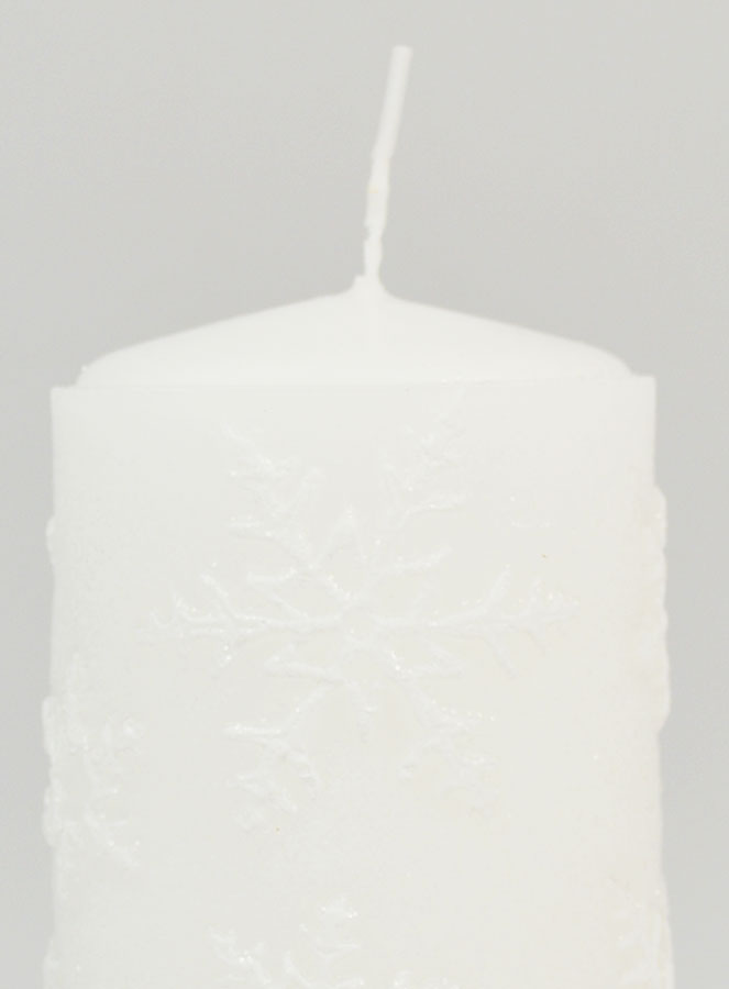 Bougie de Noël Flocons de Neige - Blanc (pic 3)