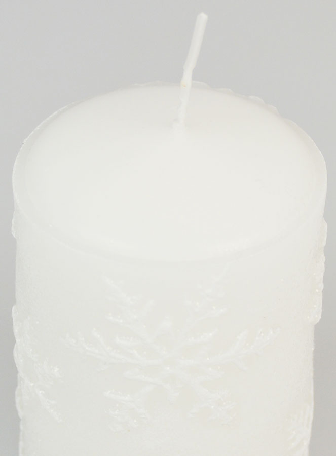 Bougie de Noël Flocons de Neige - Blanc (pic 4)