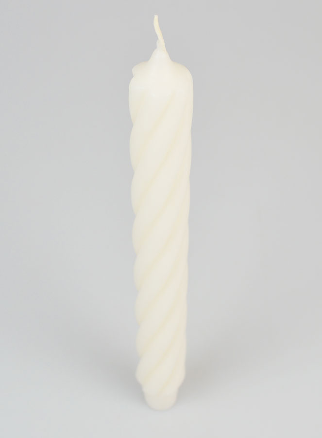 Bougie Flambeau Twist 25cm - Ivoire (pic 2)