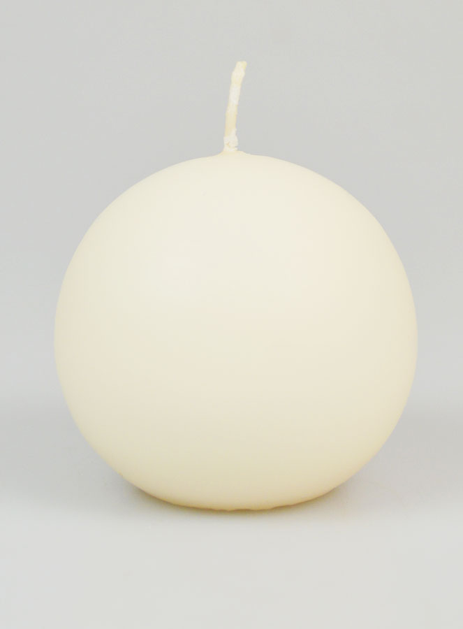 Bougie Boule de Décoration 80mm - Ivoire (pic 1)