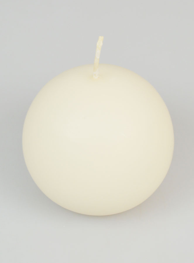Bougie Boule de Décoration 80mm - Ivoire (pic 2)