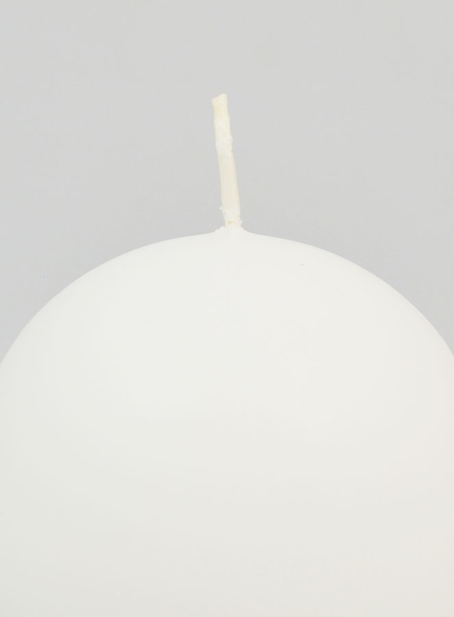 Bougie Boule de Décoration 80mm - Blanc (pic 3)