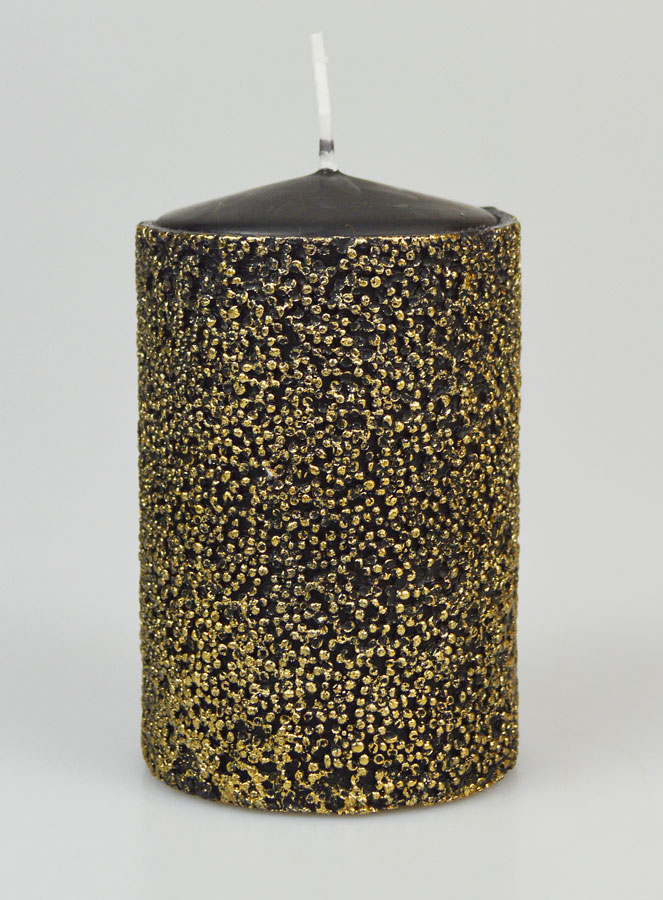 Bougie de Décoration Luxe - Noir & Or (pic 1)