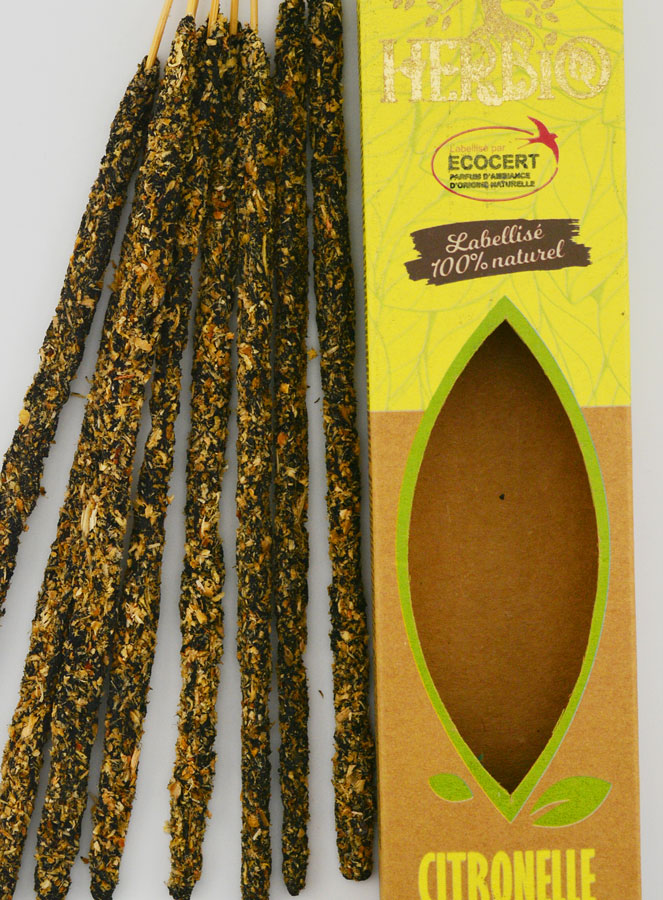 Bâtonnets d'Encens HERBIO Ecocertifiés - Citronnelle 20g (pic 3)