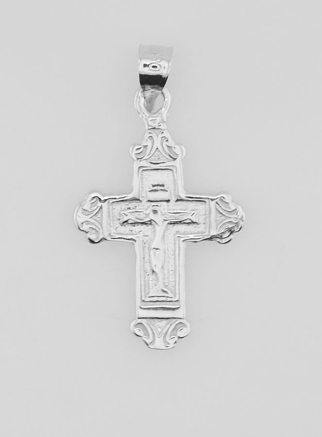 Pendentif Croix Large en Argent - 18mm (pic 1)