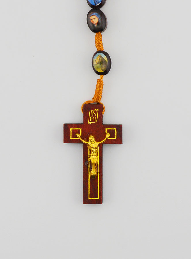 Chapelet Vierge Miraculeuse en Bois - 60cm (pic 3)