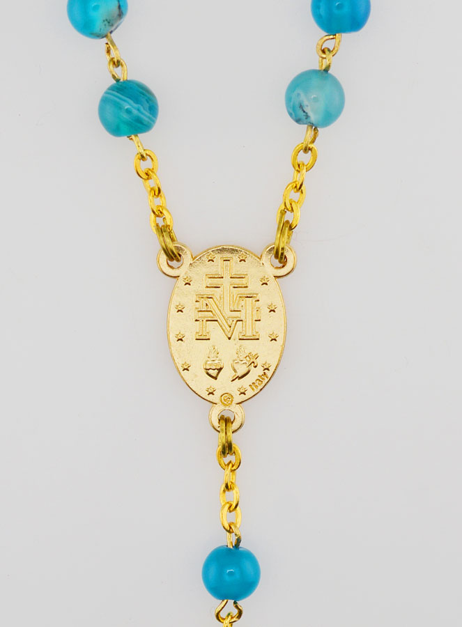 Chapelet Vierge Miraculeuse en Agate (pic 4)