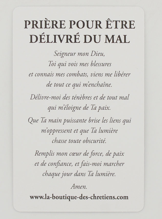 Carte de Prière Pour Être Délivré du Mal (pic 2)