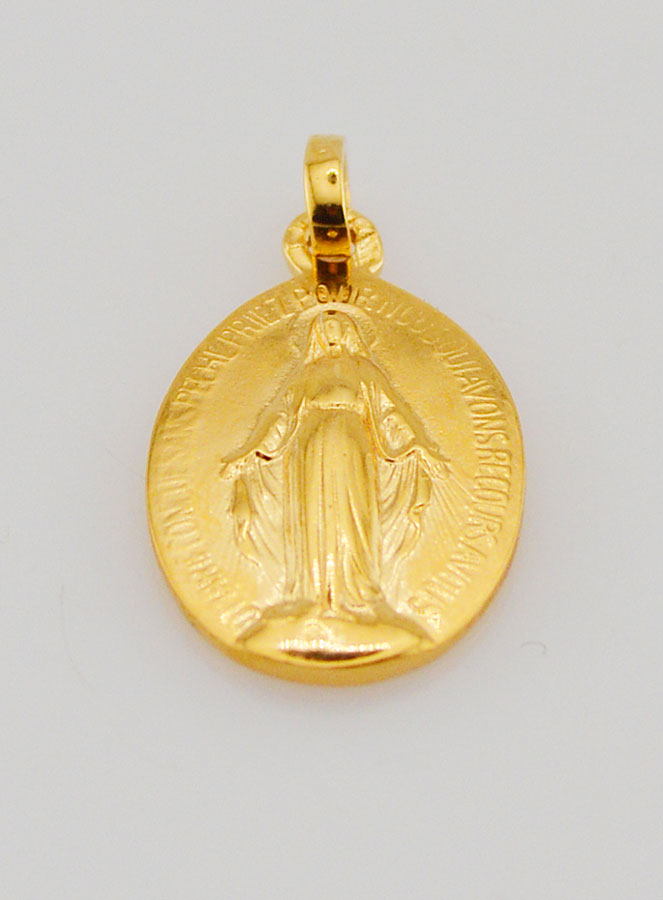 Médaille Miraculeuse en Plaqué Or - 18mm (pic 2)