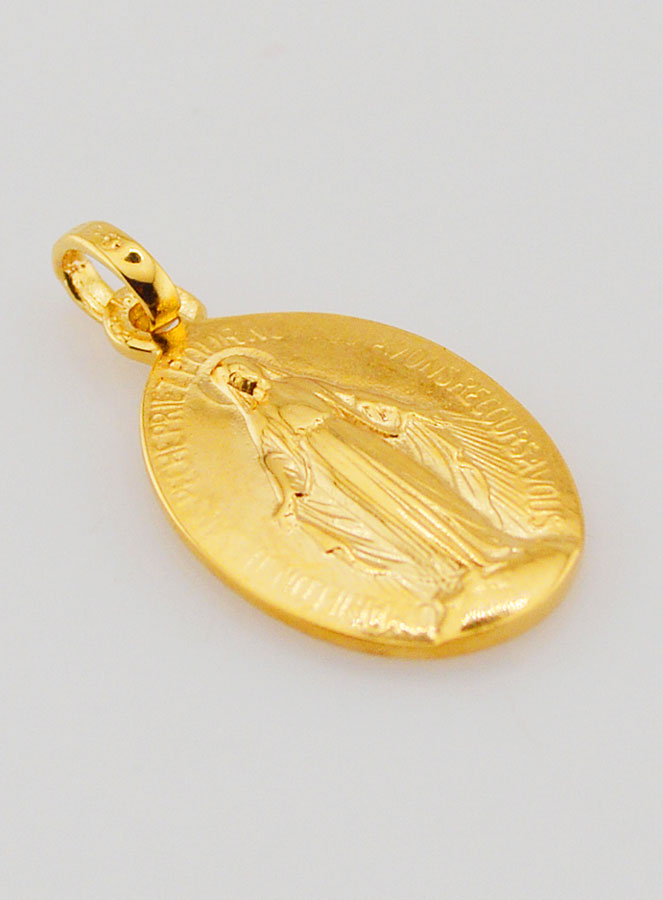 Médaille Miraculeuse en Plaqué Or - 18mm (pic 3)
