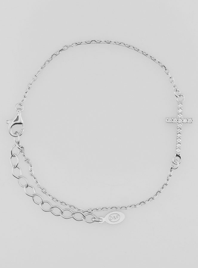 Bracelet Religieux Avec Croix - Argent 925 (pic 1)